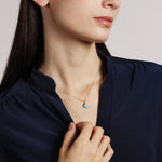 Blue Howlite Mini Moon Gold Pendant Necklace Necklaces Soul & Little Rose