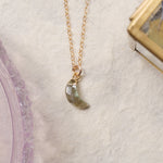 Labradorite Mini Gemstone Moon Gold Pendant Necklace Necklaces Soul & Little Rose