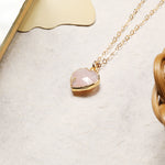 Pink Opal Gold Heart Necklace Necklaces Soul & Little Rose
