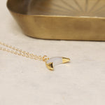 Mystic Coated White Chalcedony Horn Shape Pendant Necklace Necklaces Soul & Little Rose