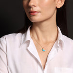Howlite Moon Pendant Gold Necklace Necklaces Soul & Little Rose