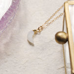 Moonstone Mini Moon Shape Gold Pendant Necklace Necklaces Soul & Little Rose