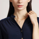 Moonstone Mini Moon Shape Gold Pendant Necklace Necklaces Soul & Little Rose