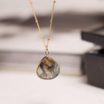 Labradorite Drop Pendant Gold Necklace Necklaces Soul & Little Rose