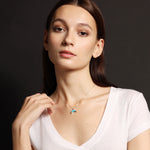 Howlite Crescent Moon / Horn Shape Gold Pendant Necklace Necklaces Soul & Little Rose