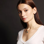 Howlite Crescent Moon / Horn Shape Gold Pendant Necklace Necklaces Soul & Little Rose
