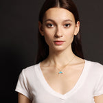 Howlite Crescent Moon / Horn Shape Gold Pendant Necklace Necklaces Soul & Little Rose