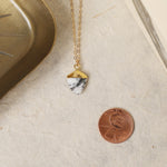 Dendrite Opal Shield Pendant Gold Necklace Necklaces Soul & Little Rose