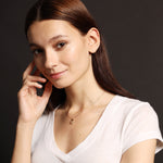 Golden Rutilated Quartz Shield Shape Gold Pendant Necklace Necklaces Soul & Little Rose