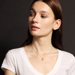 Pink Chalcedony Shield Pendant Gold Necklace Necklaces Soul & Little Rose
