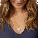 Moonstone Drop Pendant Gold Necklace (Satellite Chain) Necklaces Soul & Little Rose