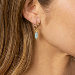 Amazonite Gold Spike Earrings Earrings Soul & Little Rose   