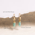 Amazonite Gold Spike Earrings Earrings Soul & Little Rose   