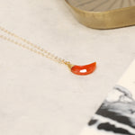 Red Onyx Gold Moon Necklace Necklaces Soul & Little Rose