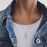 Quartz Small Disc Gold Pendant Necklace Necklaces Soul & Little Rose