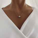 Moonstone Gemstone Bicone Shape Gold Pendant Necklace Necklaces Soul & Little Rose