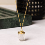 Quartz Pendant Necklace (Satellite Chain) Necklaces Soul & Little Rose