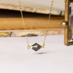 Labradorite Bicone Shape Gemstone Gold Pendant Necklace Necklaces Soul & Little Rose