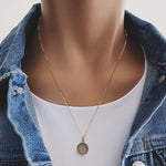 Smokey Quartz Small Disc Gold Necklace Necklaces Soul & Little Rose