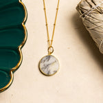 Dendrite Opal Circle Pendant Gold Necklace Necklaces Soul & Little Rose