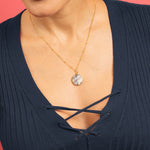 Dendrite Opal Circle Pendant Gold Necklace Necklaces Soul & Little Rose