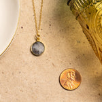 Dendrite Opal Small Disc Gold Necklace Necklaces Soul & Little Rose