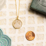 Golden Rutilated Quartz Round Circle Gold Pendant Necklaces Soul & Little Rose