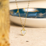 Pearl Mini Heart Gold Pendant Necklace Necklaces Soul & Little Rose
