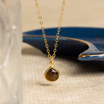 Smokey Quartz Teardrop Pendant Gold Necklace Necklaces Soul & Little Rose