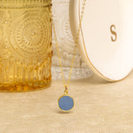 Blue Opal Gemstone Small Disc Gold Necklace Necklaces Soul & Little Rose