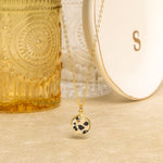 Dalmatian Jasper Small Disc Gold Pendant Necklace Necklaces Soul & Little Rose