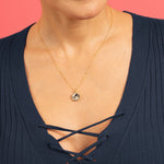 Dalmatian Jasper Small Disc Gold Pendant Necklace Necklaces Soul & Little Rose