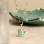 Amazonite Drop  Gemstone Pendant Necklace Necklaces Soul & Little Rose