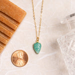 Amazonite 14k Gold Filled Leaf Necklace Necklaces Soul & Little Rose   