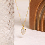 Moonstone Leaf Gemstone Pendant Necklace Necklaces Soul & Little Rose