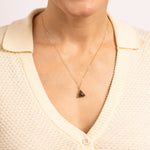 Labradorite Triangle Gemstone Gold Necklace Necklaces Soul & Little Rose