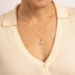 Moonstone Triangle Gemstone Gold Necklace Necklaces Soul & Little Rose