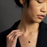 Lapis Lazuli Gemstone Hexagon Pendant Gold Necklace Necklaces Soul & Little Rose