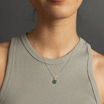 Emerald Hexagon Pendant Gold Necklace Necklaces Soul & Little Rose