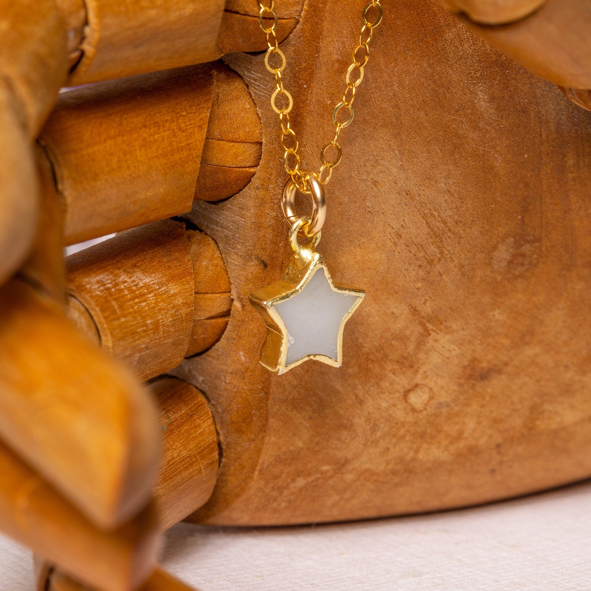 Mother of pearl Star pendant necklace on 14k Gold Filled Chain Necklaces Soul & Little Rose   