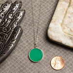 Chrysoprase Necklace on 925 Sterling Silver Cable Chain Necklaces Soul & Little Rose   