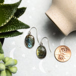 Labradorite Oval Drop Earrings on 925 Sterling Silver Ear Wires Necklaces Soul & Little Rose   