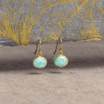 Amazonite Gold Oval Earrings Earrings Soul & Little Rose   