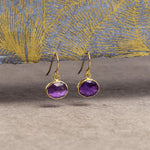 Amethyst 14K Gold Filled Oval Earrings Earrings Soul & Little Rose   