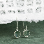 Moss Agate Drop Earrings 925 Sterling Silver Ear-wire Earrings Soul & Little Rose   