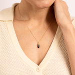 Obsidian Point Necklace on 14k Gold Filled Cable Chain Necklaces Soul & Little Rose   