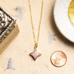 Pink Opal Star Gold Necklace 14k gold filled adjustable dainty chain Necklaces Soul & Little Rose   