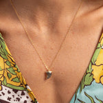 Small Labradorite Horn Charm Necklace on 14k Gold Filled Chain Necklaces Soul & Little Rose   