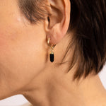 Obsidian Points 14k Gold Filled Small Hoop Earrings Earrings Soul & Little Rose   