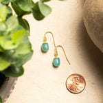 Amazonite Gold Drop Earrings 14k Gold Filled Hook Ear Wire Earrings Soul & Little Rose   